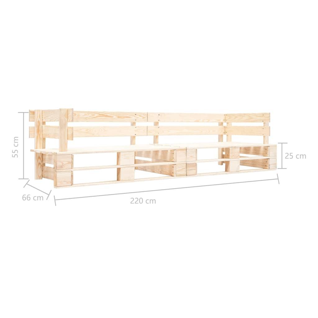 VidaXL panca in pallet Legno di pino impregnato  