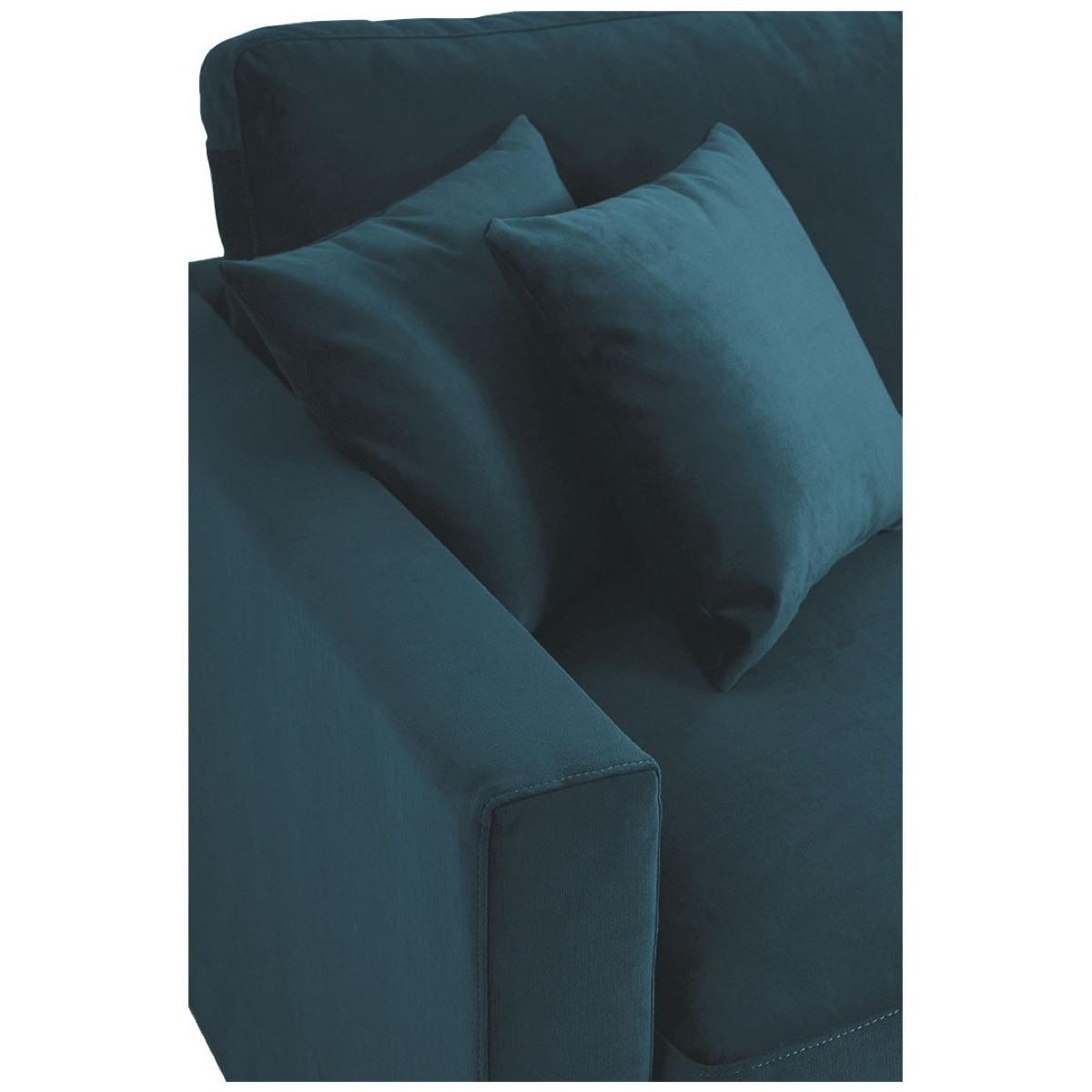 Blanc d'Ivoire Sofa Angie Samt pfauenblau 215  