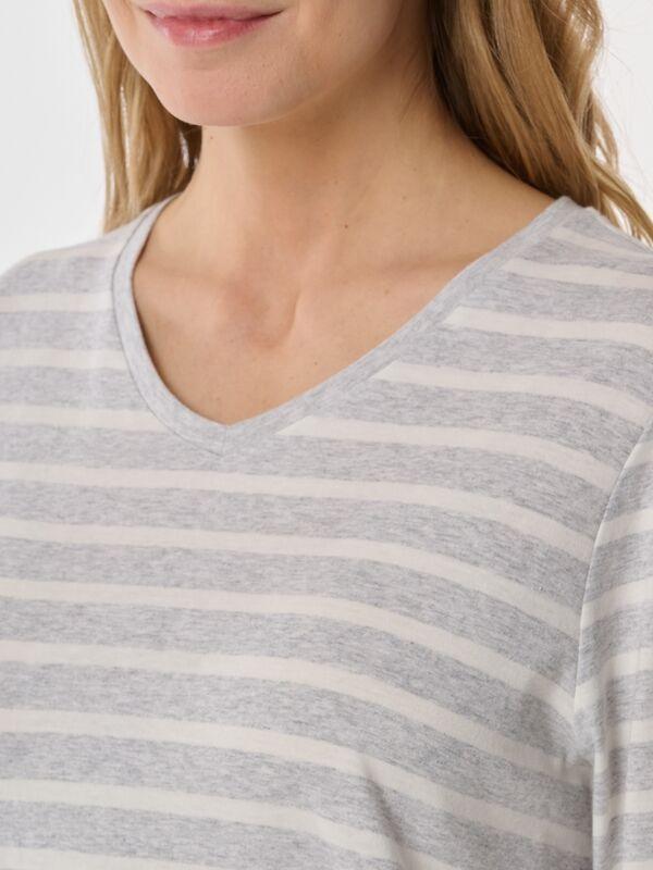 Schiesser Pigiama Rigato Maniche Lunghe Scollo a V  