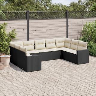 VidaXL set divano da giardino Polirattan  