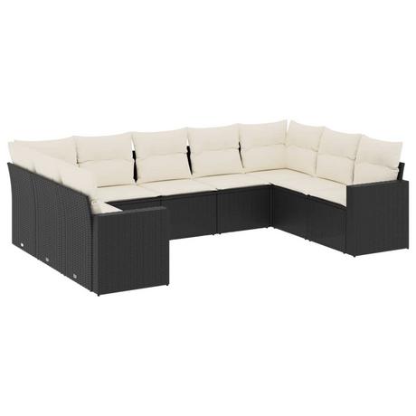 VidaXL set divano da giardino Polirattan  