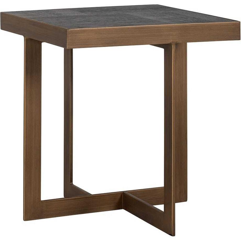 Table d'appoint Cambon brun foncé brossé or 50
