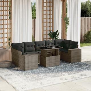 VidaXL set divano da giardino Polirattan  