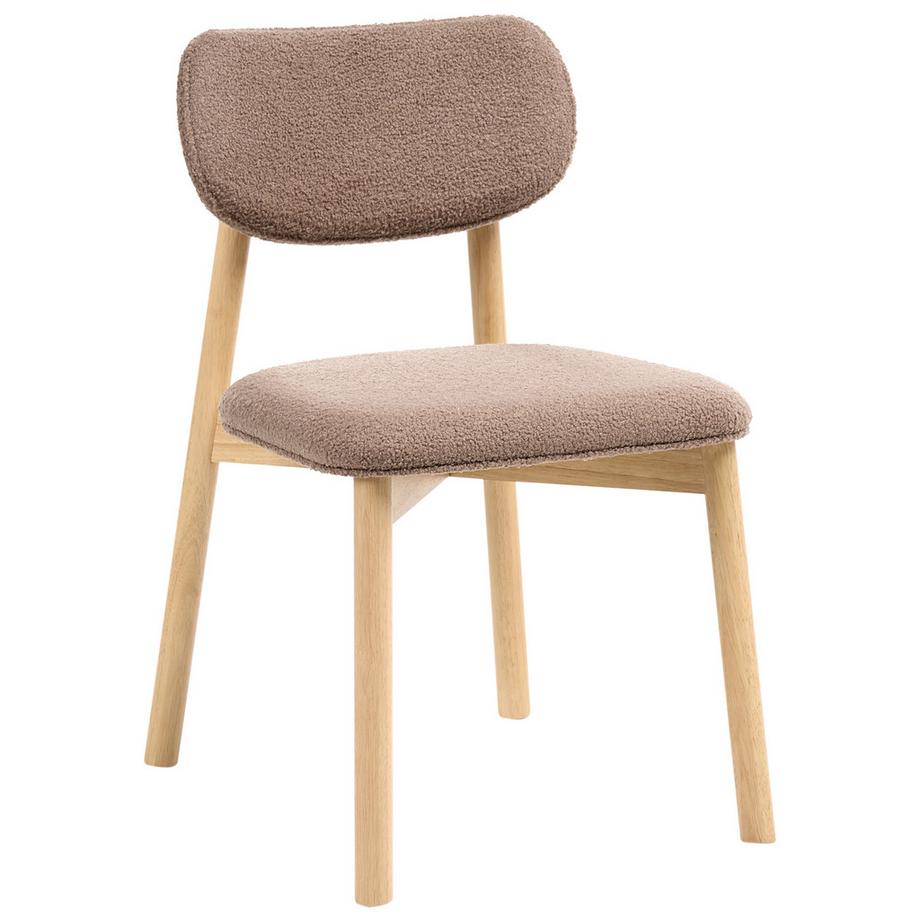 Beliani Esszimmerstuhl 2er Set aus Bouclé Retro MILLS  