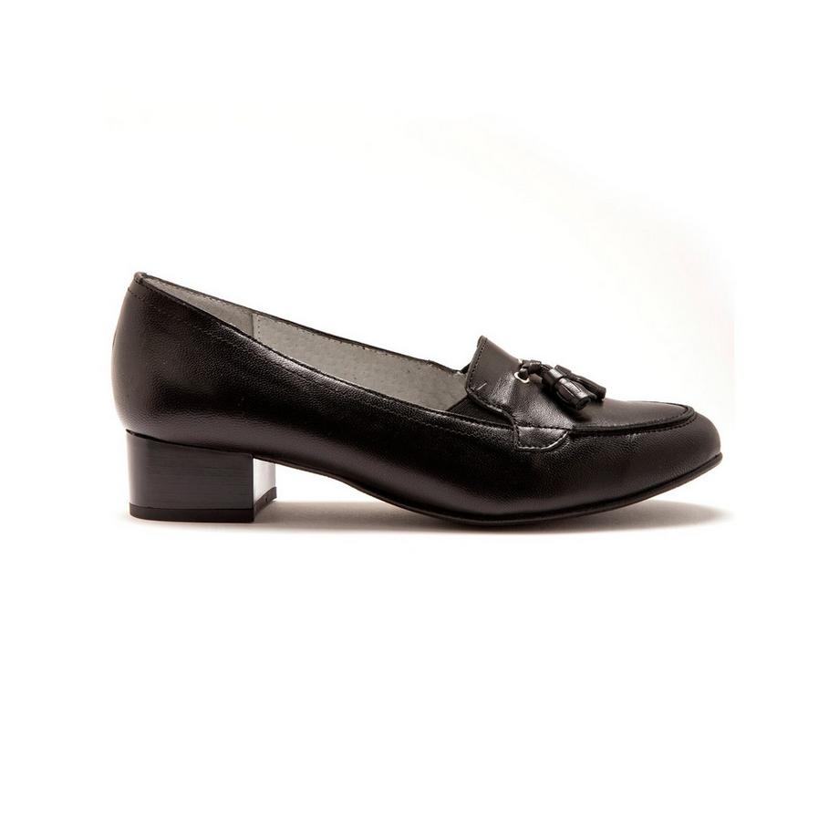 mocassini in pelle con pompon