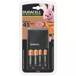 Batterieladegerät Duracell CEF27 Schwarz + 2 AA 1300 mAh Batterien und 2 AAA 750 mAh Batterien