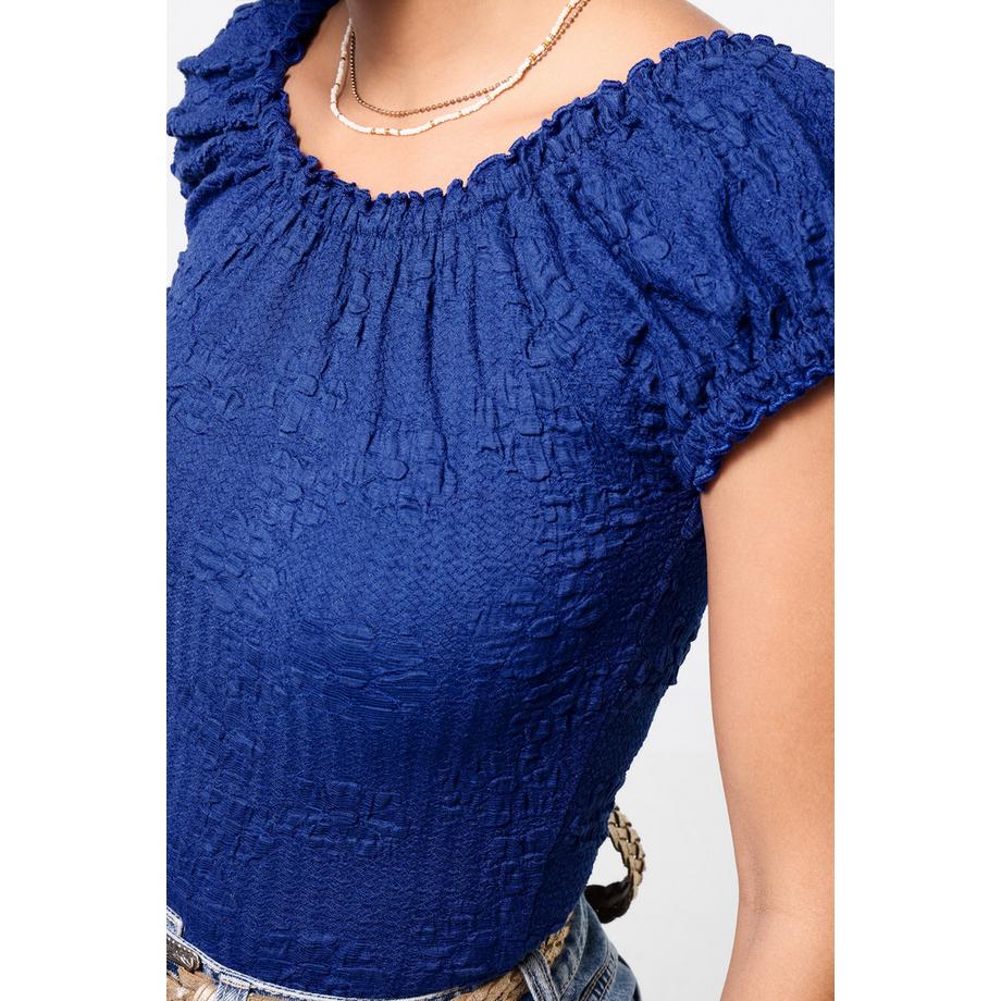 Joe Browns Top in Jersey Strutturato con Collo Elastico  