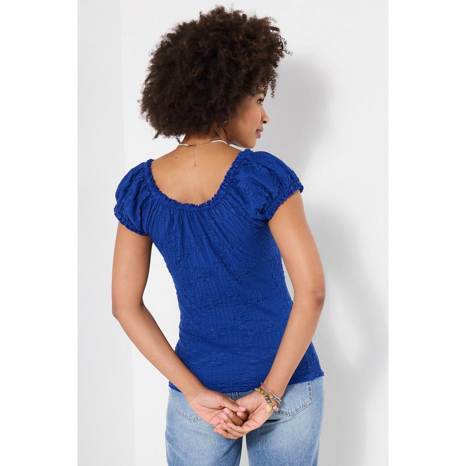 Joe Browns Top in Jersey Strutturato con Collo Elastico  