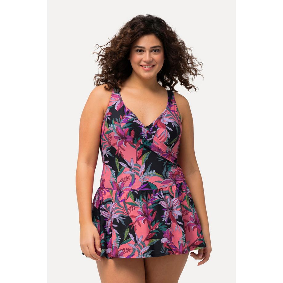 Ulla Popken Robe de bain imprimé feuilles bonnets souples armatures  