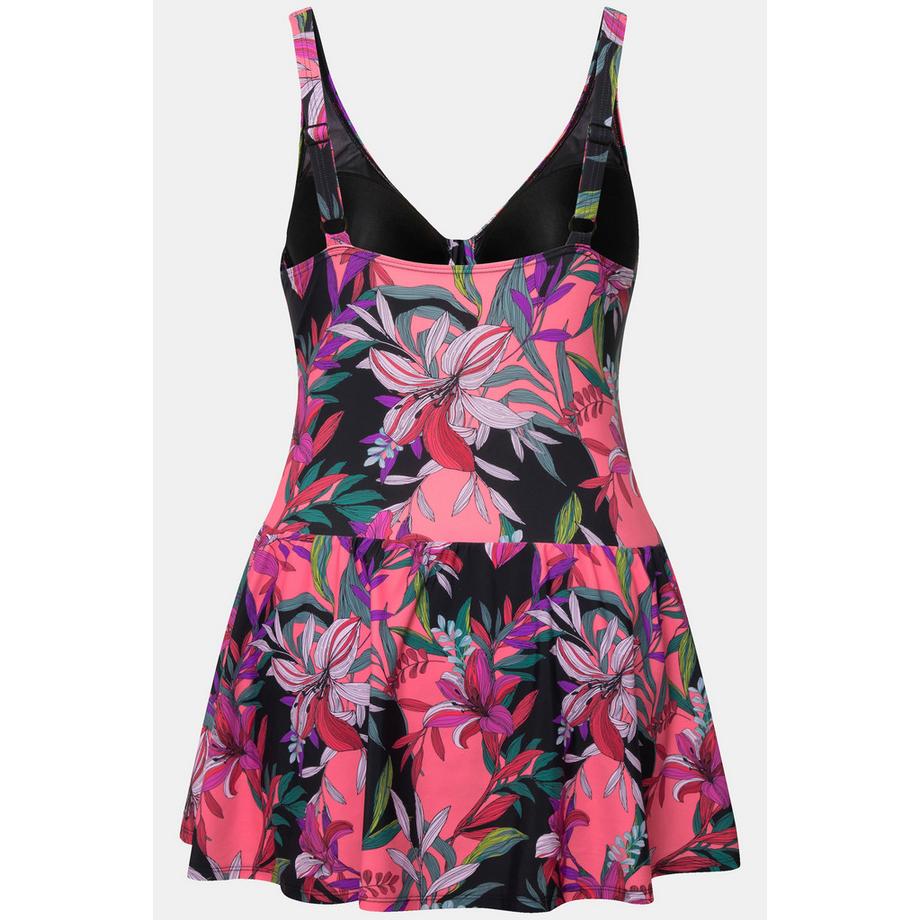 Ulla Popken Robe de bain imprimé feuilles bonnets souples armatures  