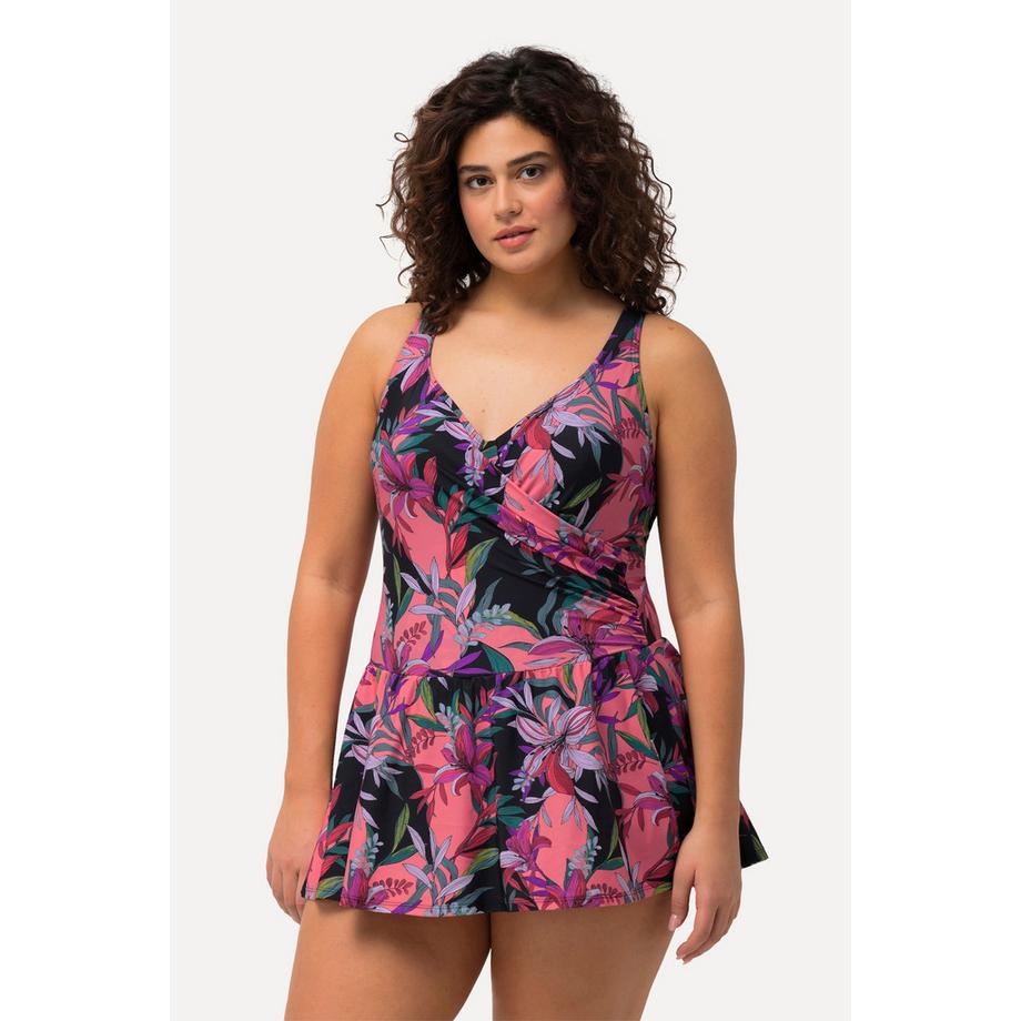 Ulla Popken Robe de bain imprimé feuilles bonnets souples armatures  