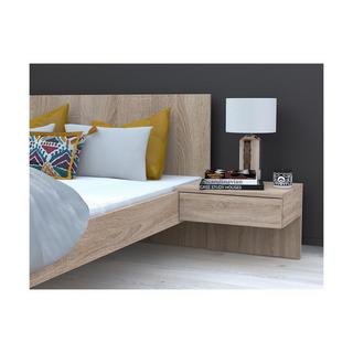 Vente-unique Letto con comodini Colore Rovere MARVELLOUS  