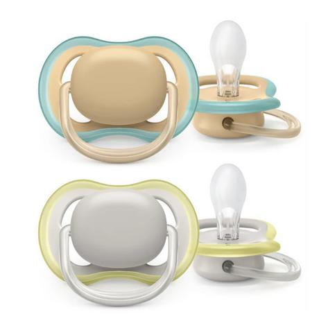 PHILIPS AVENT  Philips Avent Sucette Ultra Air, 0-6M, gris/beige (2 pcs) 