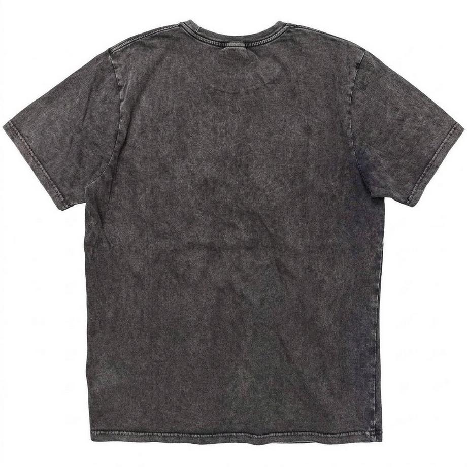 The Clash Steinwasch T-Shirt mit Totenkopfdruck  