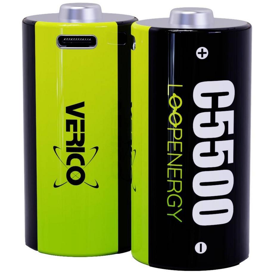 Verico  Batteria ricaricabile 1/2 Torcia (C) Li-Ion 2 pz.  LoopEnergy 3700 mAh 