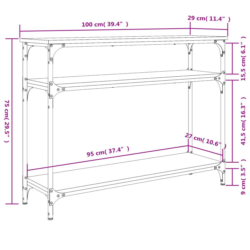 VidaXL Table console bois d'ingénierie  