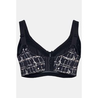 Ulla Popken  Reggiseno sostenitivo senza ferretto con fantasia grafica e coppa C-F 