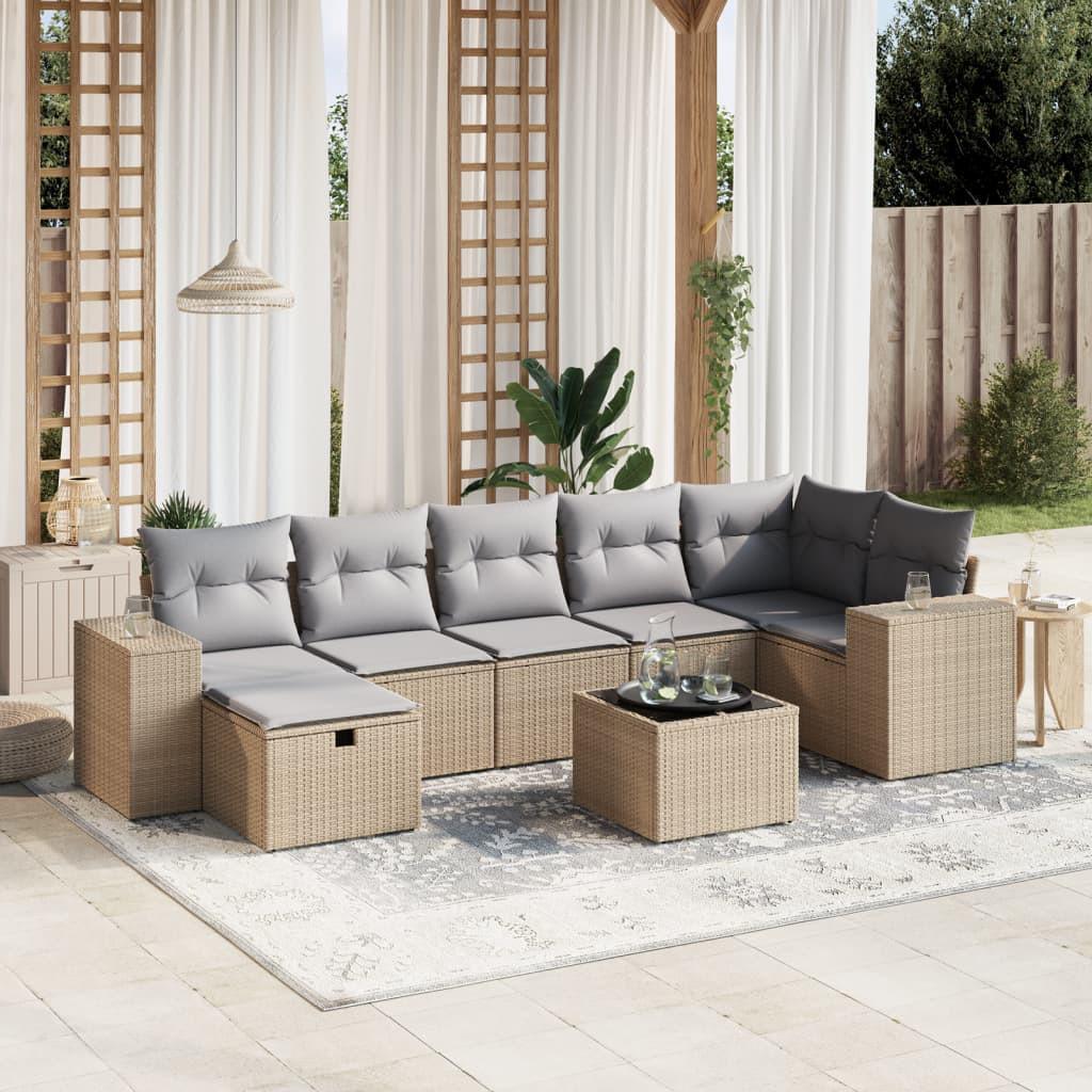 VidaXL set divano da giardino Polirattan  