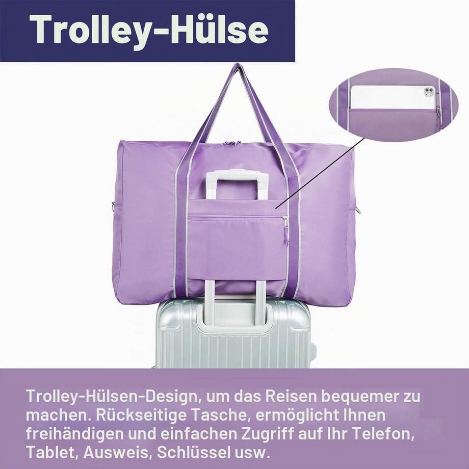 Only-bags.store Große faltbare Reisetasche Handgepäcktasche Weekender  