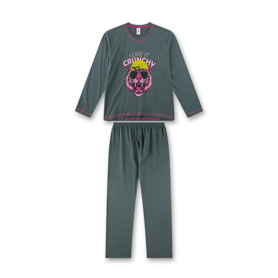 Pyjama  1er Pack Bequem sitzend-Pyjama Teenager lang I like it crunchy