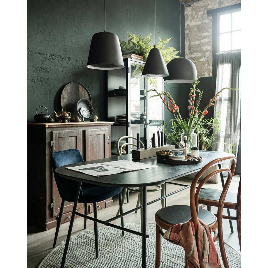 mutoni Vetrina Metallo pregiato nero  