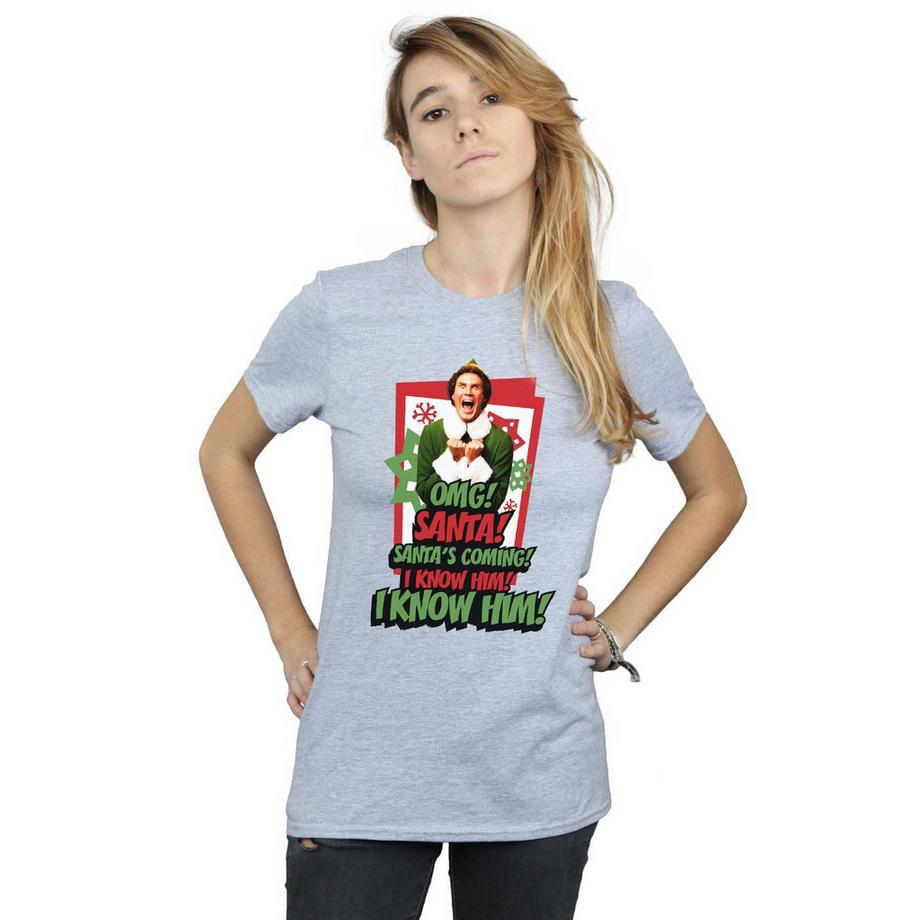 Elf OMG Santa Bedrucktes T-Shirt  