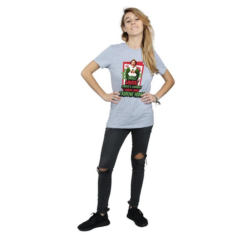 Elf OMG Santa Bedrucktes T-Shirt  
