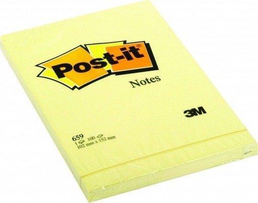 Post-It POST-IT Block 102x152mm 659Y gelb/100 Blatt  