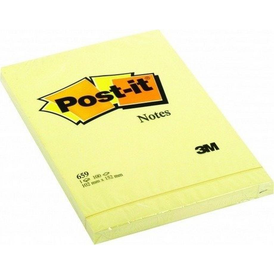 Post it POST-IT Block 102x152mm 659Y gelb/100 Blatt  