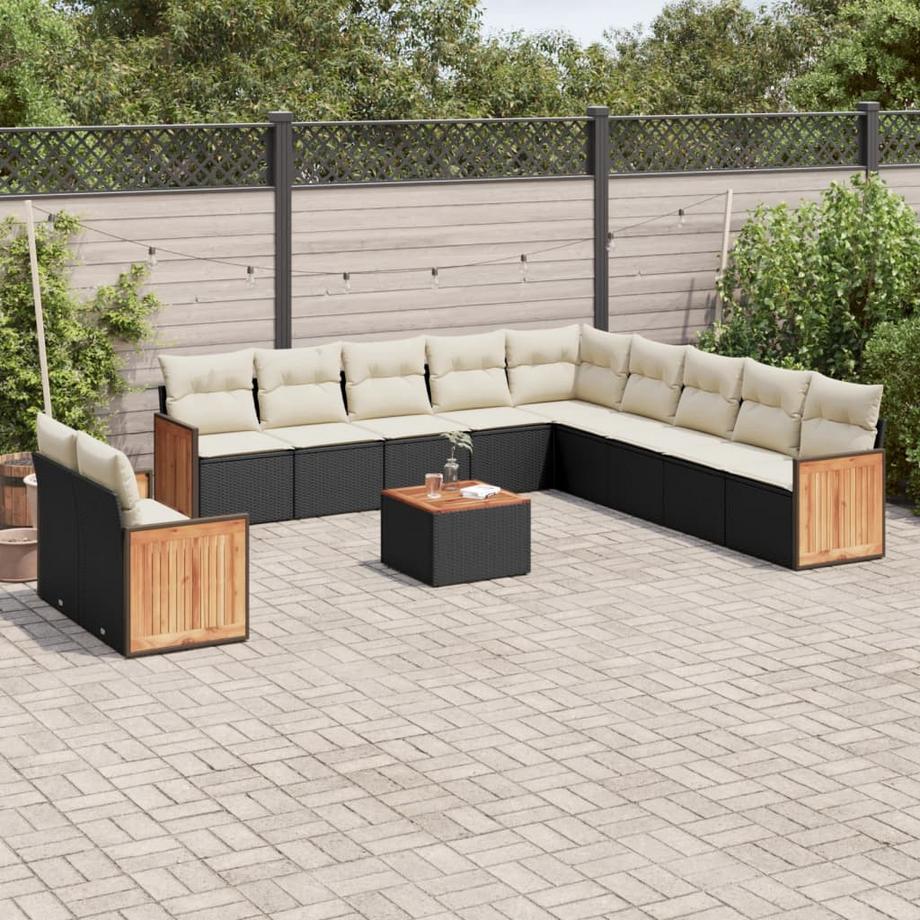 VidaXL set divano da giardino Polirattan  