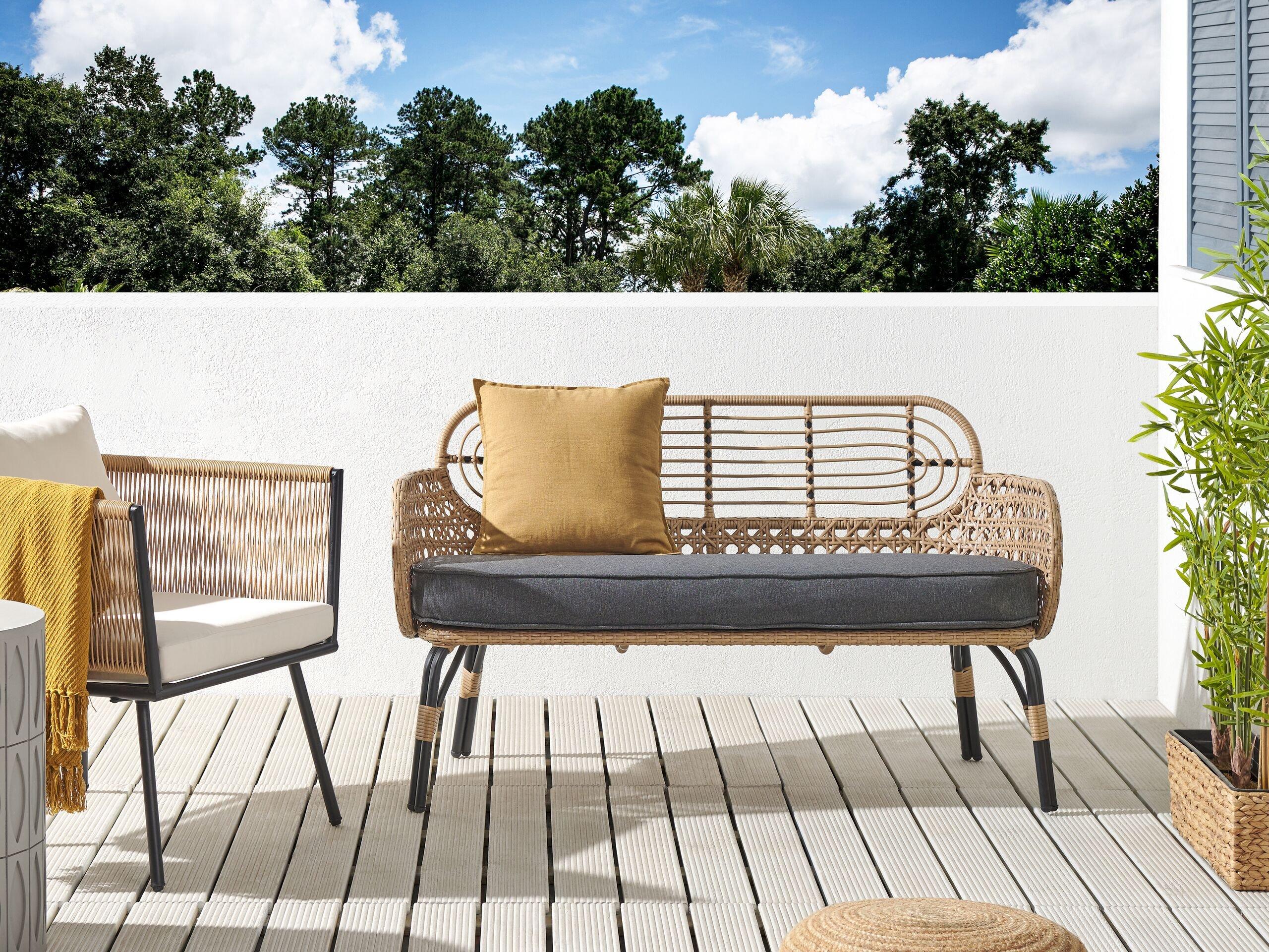 Beliani 2 Sitzer Sofa aus PE Rattan Boho PRATELLO  