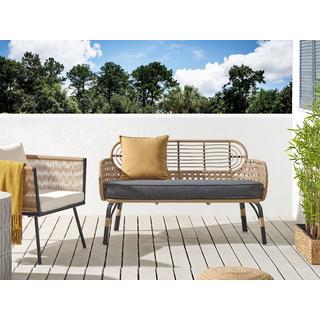 Beliani 2 Sitzer Sofa aus PE Rattan Boho PRATELLO  