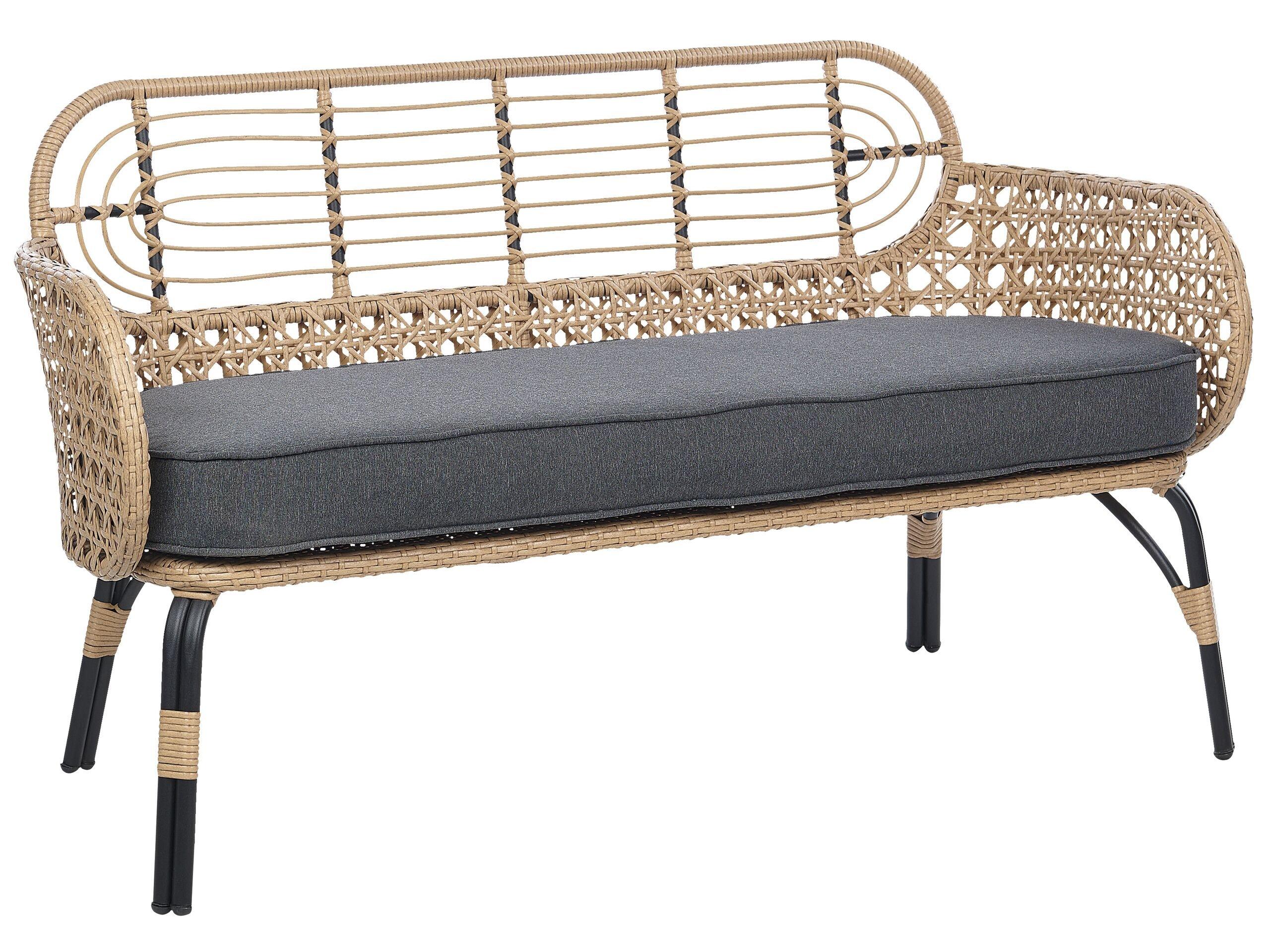 Beliani 2 Sitzer Sofa aus PE Rattan Boho PRATELLO  