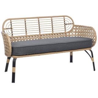 Beliani 2 Sitzer Sofa aus PE Rattan Boho PRATELLO  