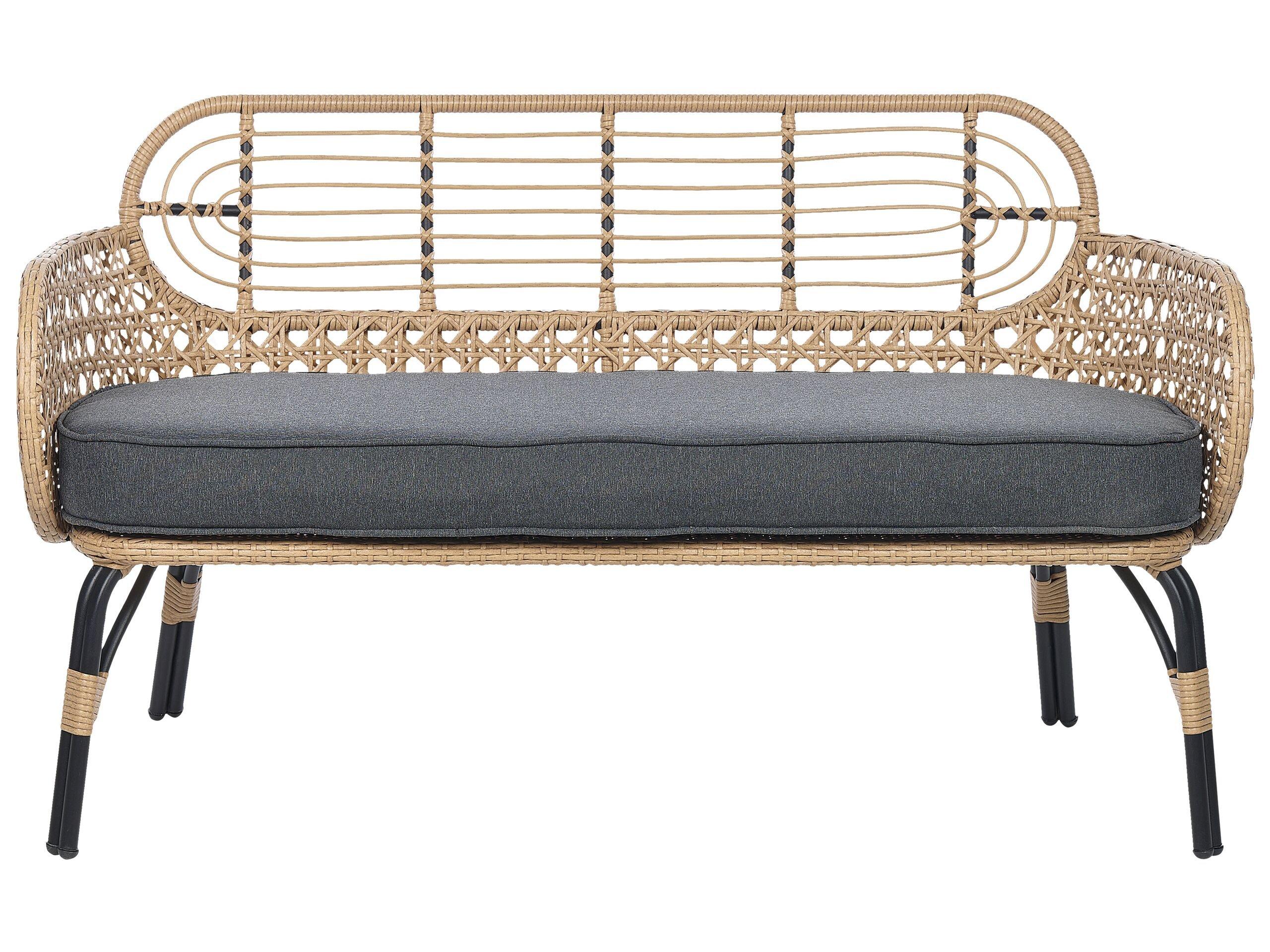 Beliani 2 Sitzer Sofa aus PE Rattan Boho PRATELLO  