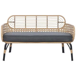 Beliani Banc avec coussin d'assise en Polyrotin Boho PRATELLO  