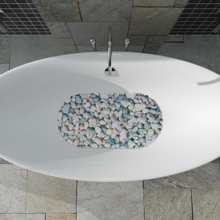 Northix Anti-Rutsch-Badematte Stein-Design  