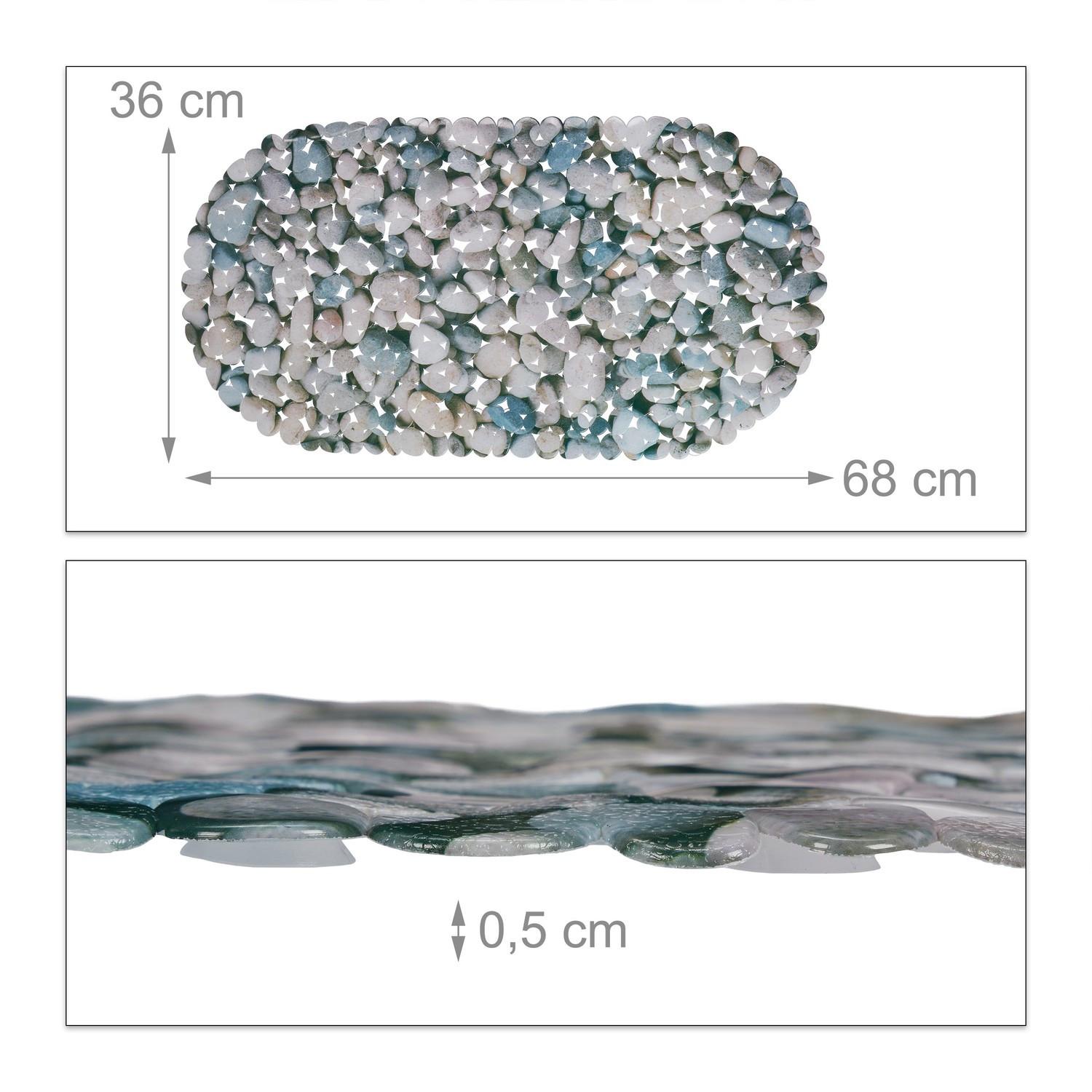 Northix Tapis de bain antidérapant motif pierre  