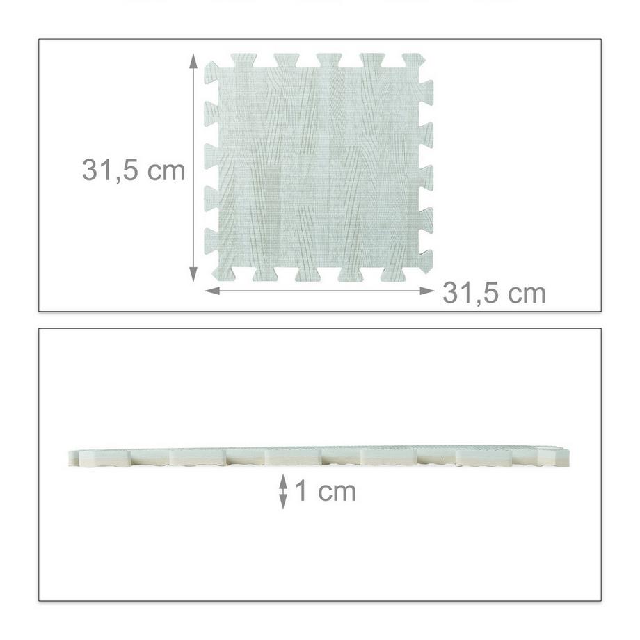 B2X  Bodenschutzmatte in Holzoptik 9er Set 