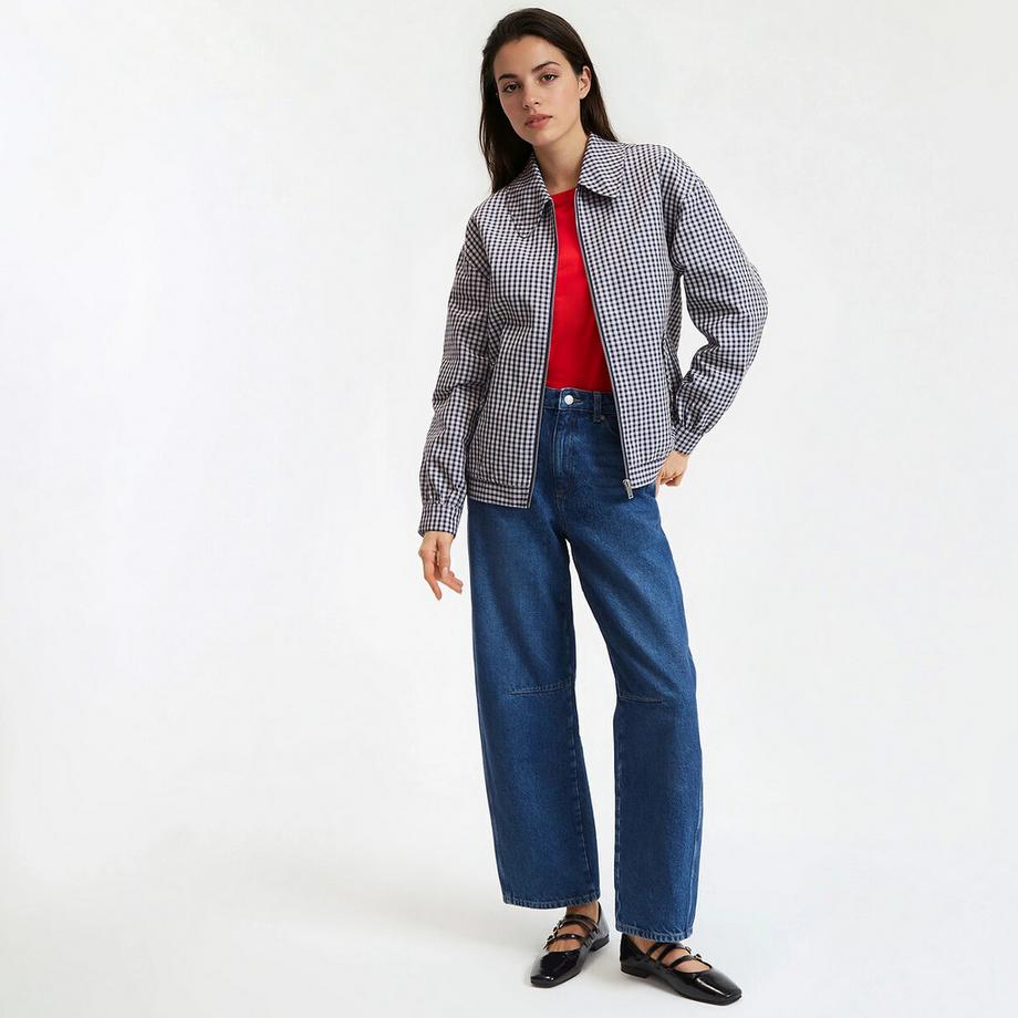 La Redoute Collections Blouson corto a quadri con cerniera  