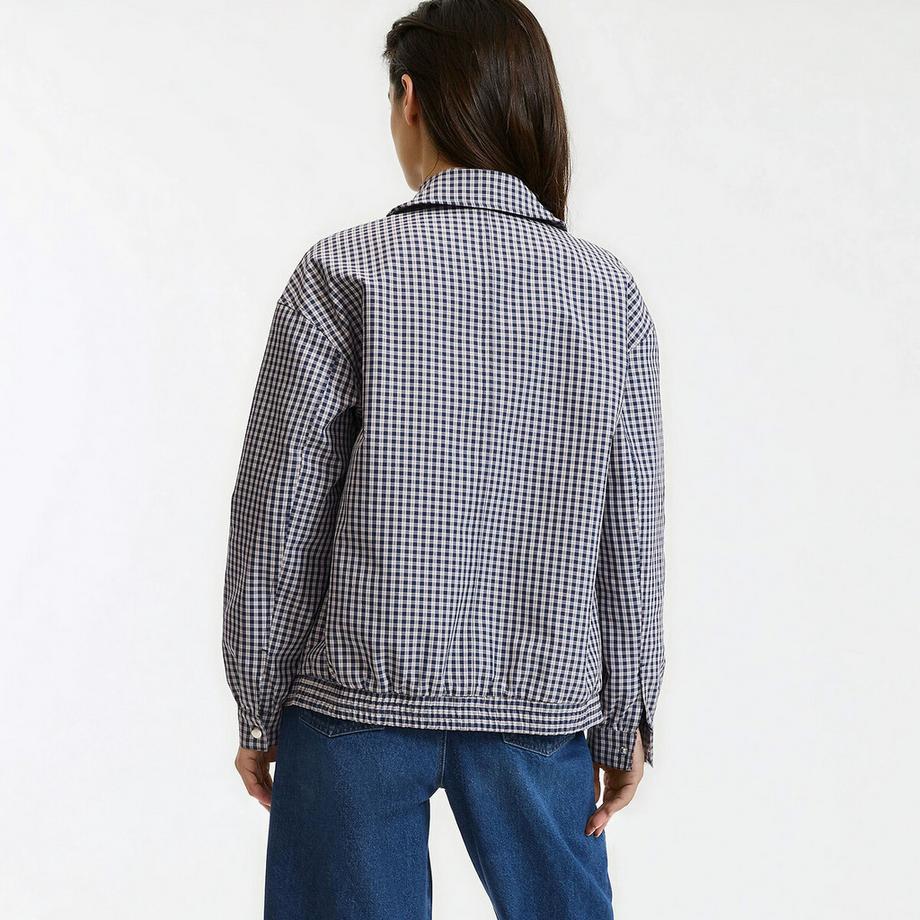 La Redoute Collections Blouson corto a quadri con cerniera  