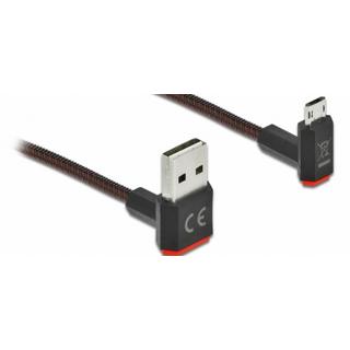 DeLock  EASY-USB 2.0 Kabel Typ-A Stecker zu EASY-USB Typ Micro-B Stecker gewinkelt oben  unten 1 m 