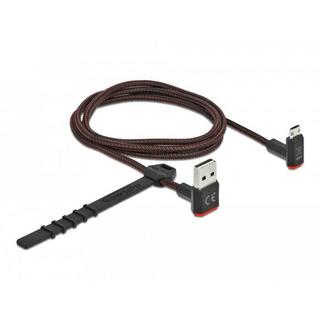 DeLock  EASY-USB 2.0 Kabel Typ-A Stecker zu EASY-USB Typ Micro-B Stecker gewinkelt oben  unten 1 m 