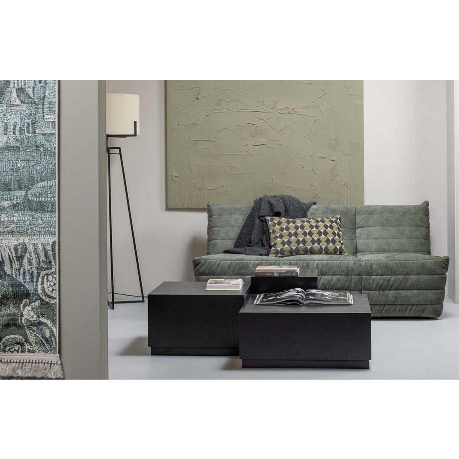 mutoni Table d'appoint Pim noir (set de 3)  