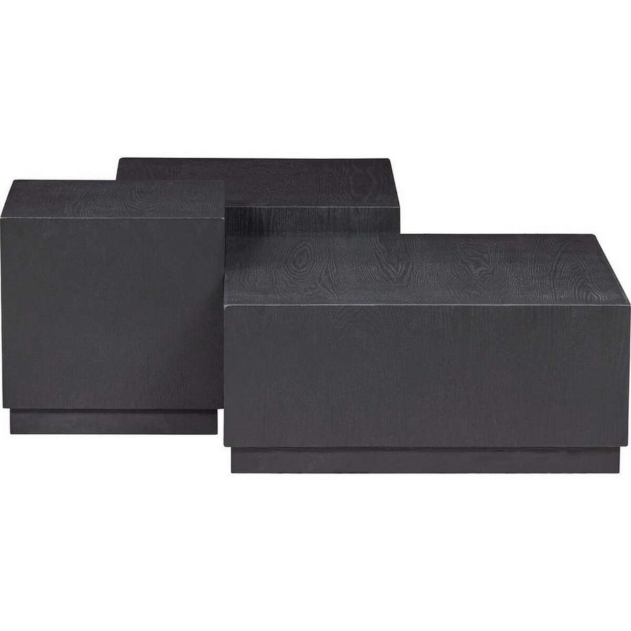 mutoni Table d'appoint Pim noir (set de 3)  