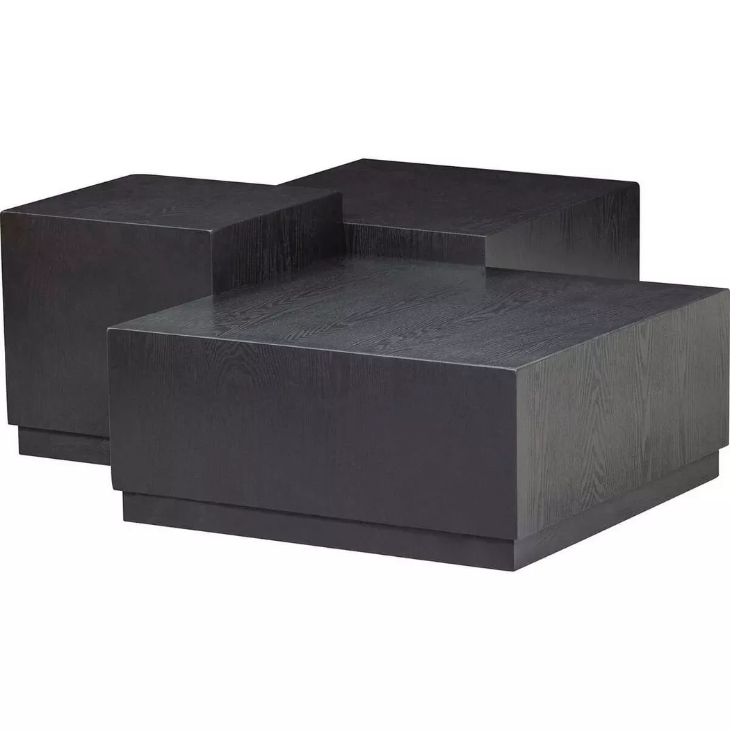 mutoni - Table d'/appoint Pim noir (set de 3), One Size