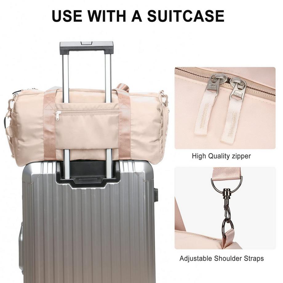 Only-bags.store Borsone Weekender con Trolley Sleeve e Scomparto Scarpe  