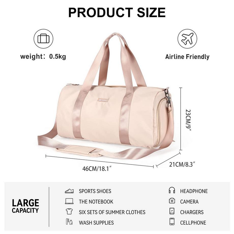 Only-bags.store Borsone Weekender con Trolley Sleeve e Scomparto Scarpe  