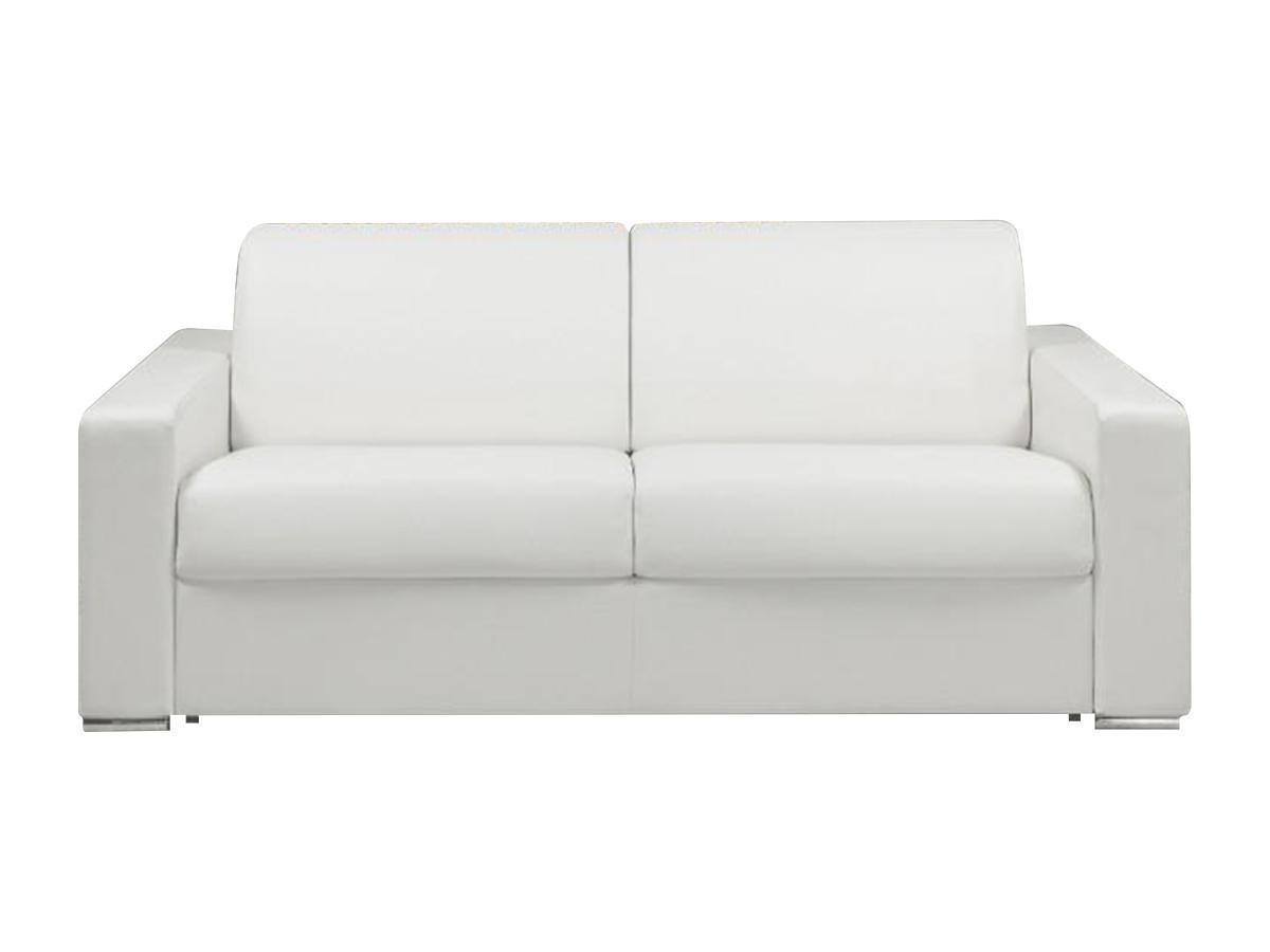 LINEA SOFA Canapé 3 places conible express en simili CALITO Couchage 1Matelas  