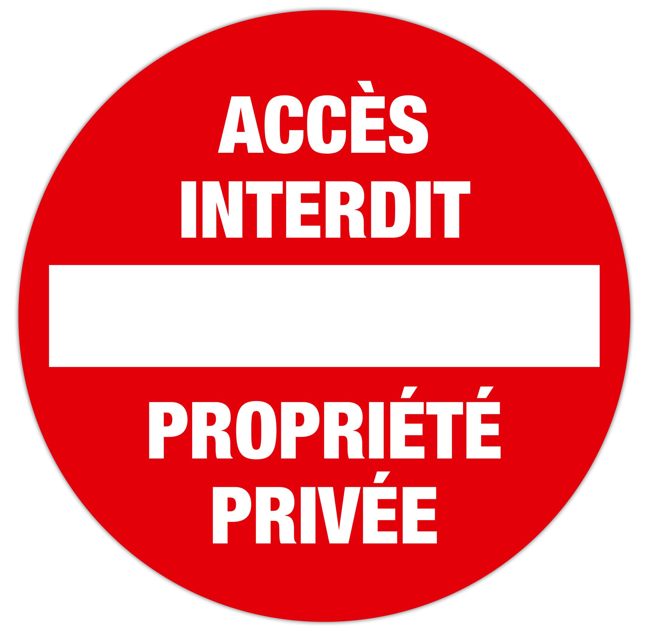 Exacompta Panneau polypropylène non adhésif Accès interdit propriété privée polypropylène 30 cm  